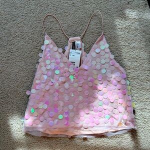 Sequin Halter Top
